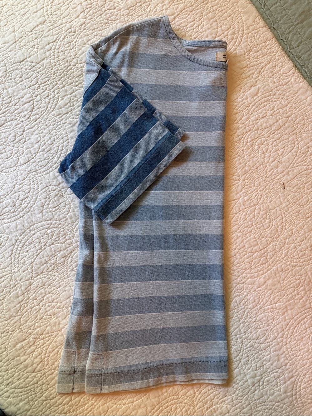 Madewell Indigo-Dyed Striped T-Shirt
